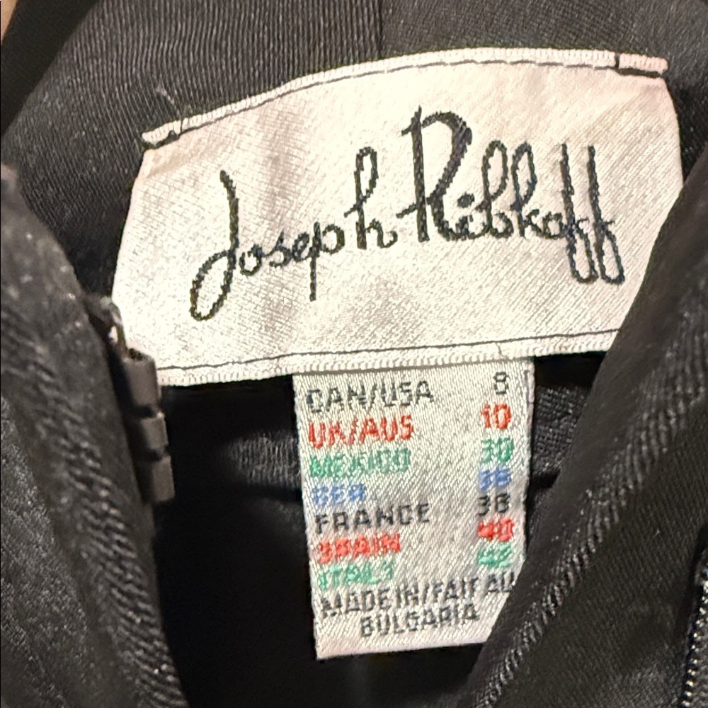 Joseph Ribkoff Black Zippered Garment - Picture 2 of 5